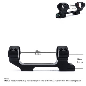Support de lunette optique ACUMETA - Tube de 30 mm, Monture de 11 mm, Hauteur centrale de 1,4 pouce avec niveau à bulle intégré pour optiques d'extérieur - Product Image 6