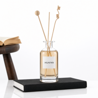 Bouteille diffuseur de parfum en verre cylindrique droit 50ml 90ml 100ml 150ml 180ml 200ml 220ml 300ml avec logo personnalisé pour emballage de parfum