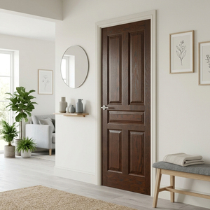 Puerta de entrada principal de madera maciza de tamaño personalizado, estilo clásico contemporáneo, modelo GA-09S, para casa. - Product Image 1