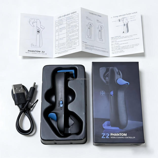 FCC CE All Compatible System Shooting Racing MOBA Games Left / Right Automatic Connection Trigger Mobile Gaming Controller