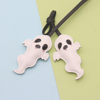 Porte-clés pendentif squelette en cuir PU, breloque de sac, mini figurines squelette pour sac à main, cadeaux et souvenirs de fête d'Halloween
