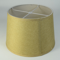 Rondelle d'abat-jour araignée en tissu de toile de jute tan personnalisée OEM Styles de design côtier méditerranéen minimaliste européen français chinois