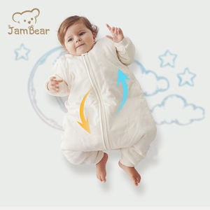 Sac de couchage pour bébé de couleur unie <span class=keywords><strong>avec</strong></span> <span class=keywords><strong>jambes</strong></span> sac de couchage pour bébé en coton biologique nouveau-né 2.5t sac de couchage en <span class=keywords><strong>polaire</strong></span> naturelle pour bébé - Product Image 5