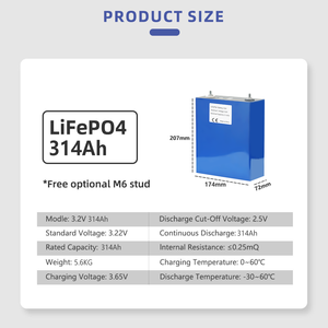 Cornex 314ah <span class=keywords><strong>3</strong></span>.2Vプリズマティックソーラーリチウムイオンバッテリーグレードスタッド溶接バスバースクリュー実際の320Ah - Product Image 3