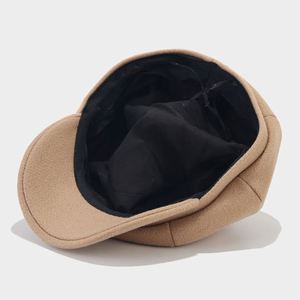 Autumn Winter Women's Beret Newsboy Hat Character <b>Small</b> Octagonal Warm 8 Panels Beret - Product Image 4