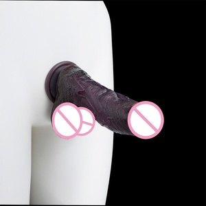 Premium Dual Layer Black Realistic <b>Dildo</b> with Flexible Sucker Discreet Adult Toy, Thick Penis Shaft for Anal Vaginal Stimulation - Product Image 3