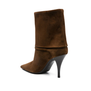 2025 Custom Women's Simple Stiletto High <strong>Heel</strong> <strong>Boots</strong> <strong>Kitten</strong> <strong>Heel</strong> Office Midi <strong>Boots</strong> with Pointed Toe Autumn Western Suede Winter - Product Image 4