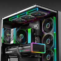 Kit de ventilateurs de boîtier PC gaming XINMAI 120mm ARGB PWM, lot de 4 avec hub et télécommande, solution de refroidissement RGB, OEM ODM