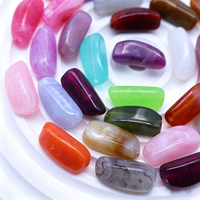 Vente en gros de perles acryliques irrégulières en marbre 10x24mm, perles imitation pierre pour la fabrication de bracelets, colliers, pendentifs et accessoires de bijoux
