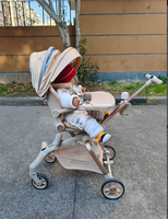 Poussette bébé pliable légère en alliage d'aluminium avec siège bidirectionnel, pliage à une touche, capacité de charge de 25 kg, pour les enfants de 6 mois à 3 ans