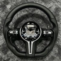 Volant sport en cuir noir plat M Sport adapté aux BMW F10 F30 F31 F32 F20 E90 E87 E92 X6 E71 X5 E70 F15 F16