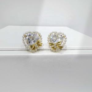 ต่างหูเงินแท้ 925 รูปผีเสื้อฤดูร้อน ชุบทองวินเทจ สำหรับงานแต่งงาน ดีไซน์รูปหัวใจประดับมุก สำหรับผู้หญิง ราคาโรงงาน - Product Image 1