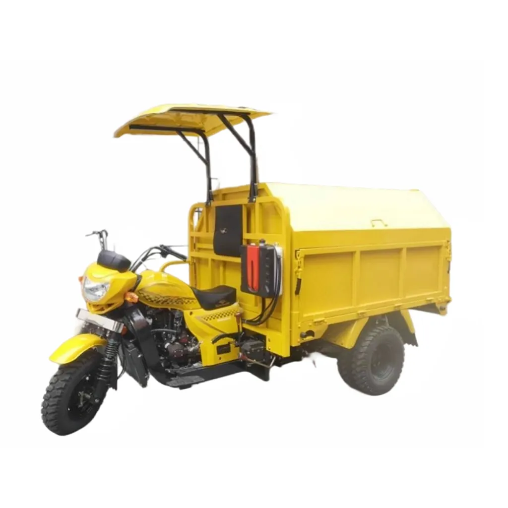 New product sanitation truck Single cylinder hydraulic 3-wheel tricycle Sanitation Vehicle with foot pedal