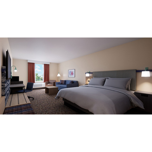 Garner Hotels Table de chevet d'hôtel moderne en MDF avec ports de chargement USB (taille personnalisée disponible) Cadre de lit d'hôtel en bois massif - Product Image 3