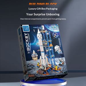 Juego de Bloques de Construcción con Temática Espacial, Modelo de Cohete y Avión <span class=keywords><strong>para</strong></span> Armar, Juguetes Creativos de Construcción <span class=keywords><strong>para</strong></span> Niños, Regalos - Product Image 5