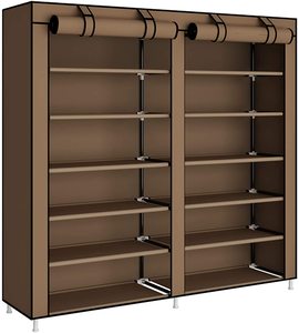 Giá Để Giày Bằng Vải Di Động 50 Cặp, Tủ Để Giày Hai Lớp Bằng Thép Cho Cửa Hàng - Product Image 3