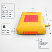 Coussin d'air gonflable de sauvetage en cas d'incendie pour grande hauteur, équipement de sécurité d'évacuation de 16 m, rapport GA631 2006