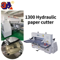 A1 A2 A3 A4 Pemotong Kutub Guillotine untuk Kertas dengan QZYK1300DH-10 Hidrolik Ganda