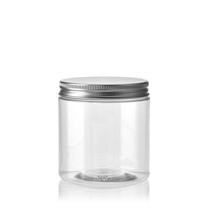 100Ml Hổ Phách Rõ Ràng Pet Nhự<span class=keywords><strong>a</strong></span> Mỹ Phẩm <span class=keywords><strong>Jar</strong></span> Với Nắp Nhôm Bán Buôn Mỹ Phẩm Bao Bì Thực Phẩm 50M 150Ml 200Ml 250Ml 300Ml - Product Image 1