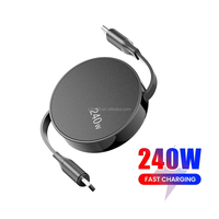 Câble PD de haute qualité 240W pour iPhone 15 Pro Max, câble de charge rapide PD, câble de données rétractable, câble de chargeur Type C pour ordinateur portable