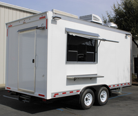 Camion de restauration mobile en fibre de verre, entièrement équipé, avec barbecue et fumoir aux normes UE et USA, pour la vente de snacks et de bonbons