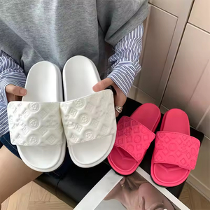 Premium Luxury Leather <b>Slide</b> Sandals Designer Style Non Slip Comfortable Luxury Casual Slippers court sneakers skate shoes - Product Image 1