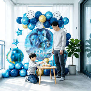 Kit Palloncini Buon Compleanno per Bambini, Accessori Decorativi per Sfondo Festa di Compleanno per Ragazzi e Ragazze, Primo Anno del Bambino - Product Image 2