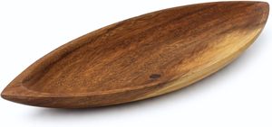 Bandeja <span class=keywords><strong>de</strong></span> Servir Hecha a Mano en Forma <span class=keywords><strong>de</strong></span> Barco <span class=keywords><strong>de</strong></span> Madera <span class=keywords><strong>de</strong></span> Acacia para <span class=keywords><strong>Cocina</strong></span> y Decoración del Hogar - Product Image 2