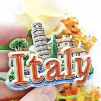 Europe, Italie, Venise, Florence, Rome, Capri, aimants de réfrigérateur en résine 3D, souvenirs touristiques, autocollants, artisanat, décoration