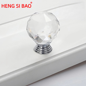 厂家直销水晶玻璃钻石球形拉手，适用于橱柜和装饰家具 - Product Image 3