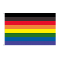 Durable 100% Polyester LGBTQ Pride Flying Colorful Rainbow Gay Red Black Green Flag