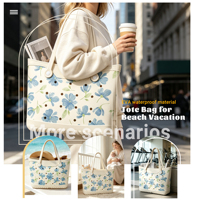 Sac à bandoulière carré en EVA imperméable personnalisable, couleur unie, sac fourre-tout léger en maille, sac à main ouvert, résistant aux taches, sac de plage