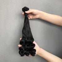 Envío rápido Venta caliente Super doble pelo dibujado tejido Perruque 100% paquetes de cabello virgen Duquesa Curl # Color Natural