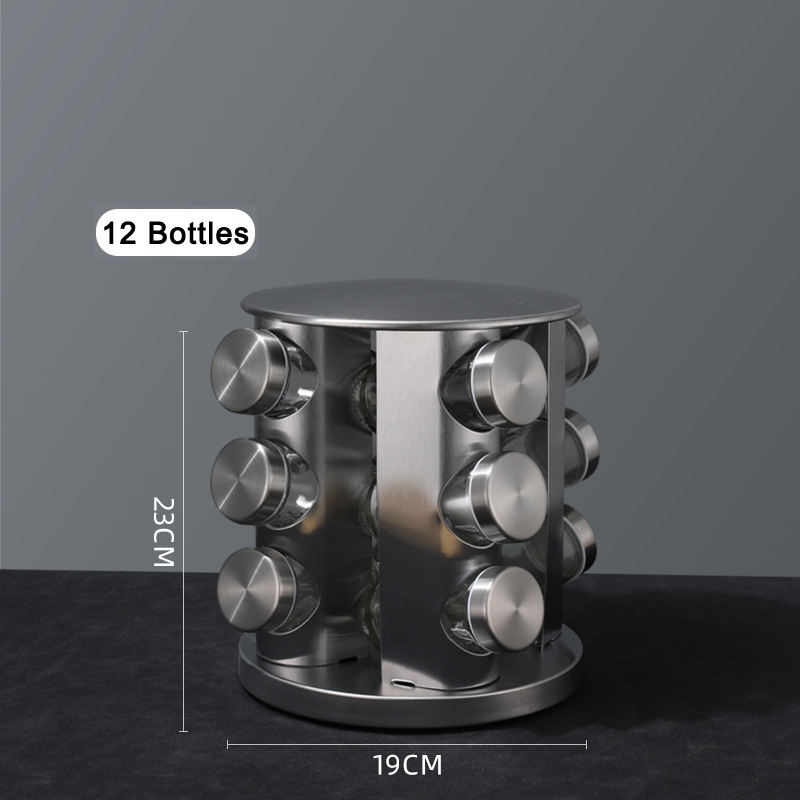 ชั้นเครื่องเทศหมุน [12ขวดเครื่องเทศ]