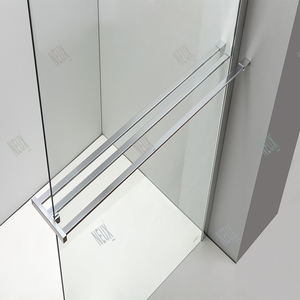 Nouvelle <span class=keywords><strong>paroi</strong></span> <span class=keywords><strong>de</strong></span> <span class=keywords><strong>douche</strong></span> <span class=keywords><strong>coulissante</strong></span> sans cadre NEUX European 2026 avec porte <span class=keywords><strong>coulissante</strong></span> en verre trempé transparent et étagère intégrée - Product Image 5