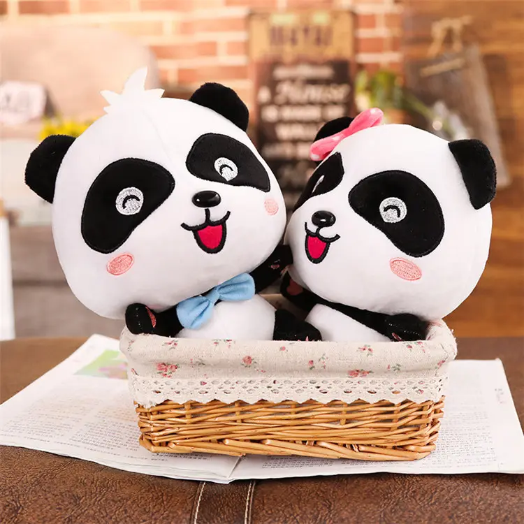 Bán Buôn Plush Dễ Thương Kawaii Nhồi Mềm Mắt Lớn Gấu Trúc Đồ Chơi Sang Trọng Làm Quà Tặng Ngày Valentine