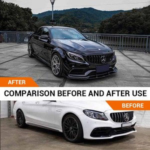 Pièces automobiles Kit carrosserie Kit aérodynamique W205 <span class=keywords><strong>AMG</strong></span> <span class=keywords><strong>C63</strong></span> C63s Jupes latérales en fibre de carbone pour Mercedes Benz Jupes latérales Carbone sec 2015-2021 - Product Image 3
