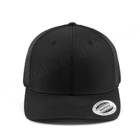 Richardson 112 Hoge Kwaliteit Oxford Dobby Trucker Pet met Aangepast Rubberen PVC Logo, Snel Droog, 5 Panelen, Luipaardprint, Waterdicht, 100% PVC