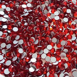 Yantuo พลอยเทียมคริสตัล SS3-SS20คุณภาพสูง lt.siam พลอยเทียมแก้วหลังเรียบไม่มีฮอตแก้ไขสี - Product Image 2