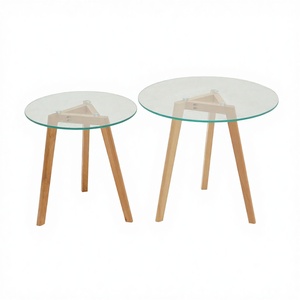 Modern Apartment Dining Room Furniture Round Tempered Glass Coffee <b>Table</b> - Product Image 2