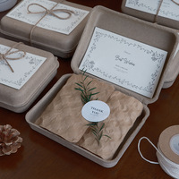 Boîte à bijoux rectangulaire en carton biodégradable écologique pour accessoires et articles de première nécessité (bagues, colliers)