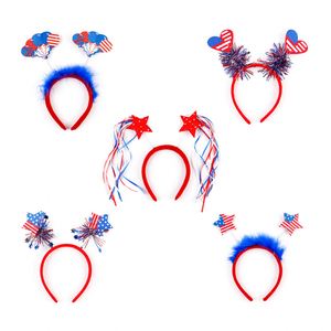 Patriotic 4th of July American Flag Cloth & <b>Plastic</b> <b>Headband</b>-Brand Party Decoration - Product Image 1