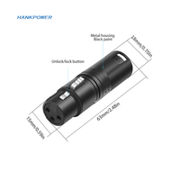 Coque en alliage de Zinc de haute qualité noir 3 broches XLR mâle à femelle adaptateur Audio 3 broches XLR prise de Microphone