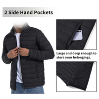 Fabricants de vêtements sur mesure Veste en duvet matelassée coupe-vent chaude d'hiver pour hommes Veste en duvet légère et résistante à l'eau