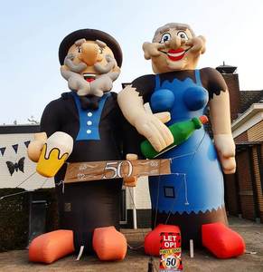 Hot Sale 0,55mm PVC aufblasbar Neues Design Voll druck Aufblasbarer Abraham Cartoon mit Gebläse für Werbung - Product Image 6