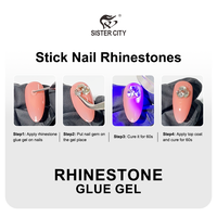 Colle Gel UV Strass Diamant 10g Transparente pour Nail Art Professionnel Français DIY Écologique Non Toxique Longue Durée