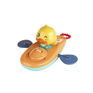 Jouet aquatique en plastique pour bébé, kayak, <span class=keywords><strong>canard</strong></span> jaune, bateau de bain, logo personnalisé, à presser, pour filles de 2 à 7 ans - Product Image 5