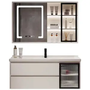 Tocador de baño de lavabo individual de alta calidad con espejo Lavabo de tocador Mueble de baño con espejo Baño de tocador moderno