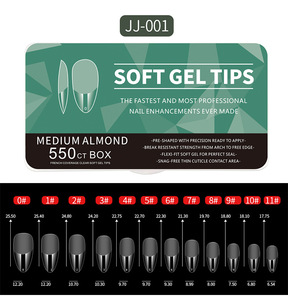 <span class=keywords><strong>Faux</strong></span> <span class=keywords><strong>ongles</strong></span> en gel acrylique souple à couverture complète, type amande, à presser, pour salon ou usage domestique - Product Image 6