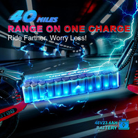 Trottinette Électrique Pliable 250W 25km/h avec Batterie Lithium 48V13Ah – Scooter Aquatique Électrique Tout-Terrain pour Solution Dernier Mille